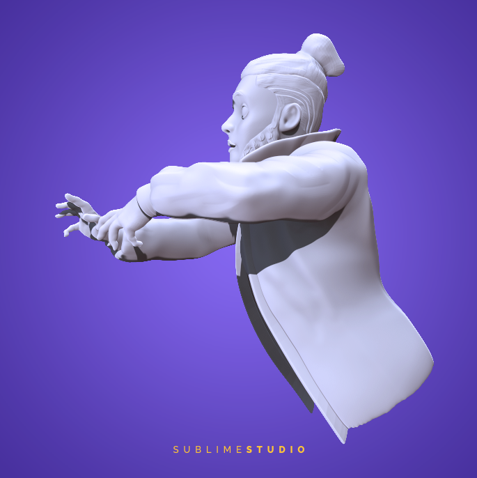 "Paradise" is an artist we're producing an artwork for, he's soon to release his second EP with a vibe of trippy/relaxed hip-hop vibe we really like.
What do you think he's doing in this pose?
#characterdesign #character #3d #blender #zbrush #hiphop #digitalart #sublimestudio