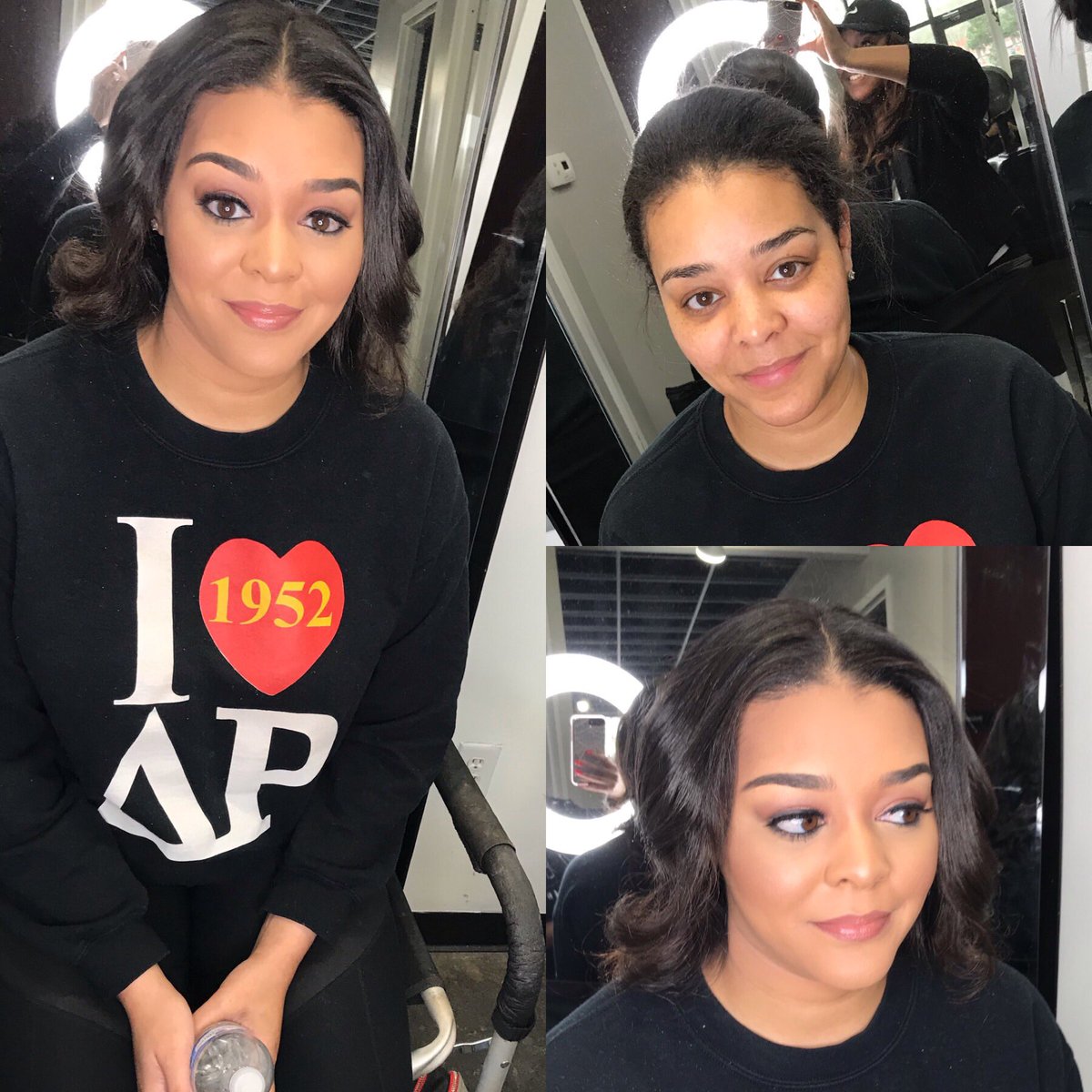 Eboni_Beauty's tweet photo. A light glam for the beautiful Agnes 💋 #atlmua #makeupartist #beforeandafter #glamteam #naturalmakeup #glamsession #blackgirlmagic #ladydefrance https://t.co/Z5lxt8ZDRd