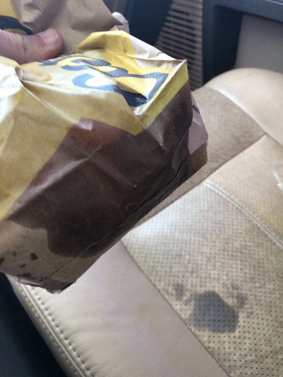 Hey <a href="/CarlsJr/">Carl’s Jr.</a> is that enough oil??? Your tater tots just stained my freaking seat! Glad I didn't eat that trash... I could probably squeeze that into my diesel tank and get an extra 250 miles!! Unreal