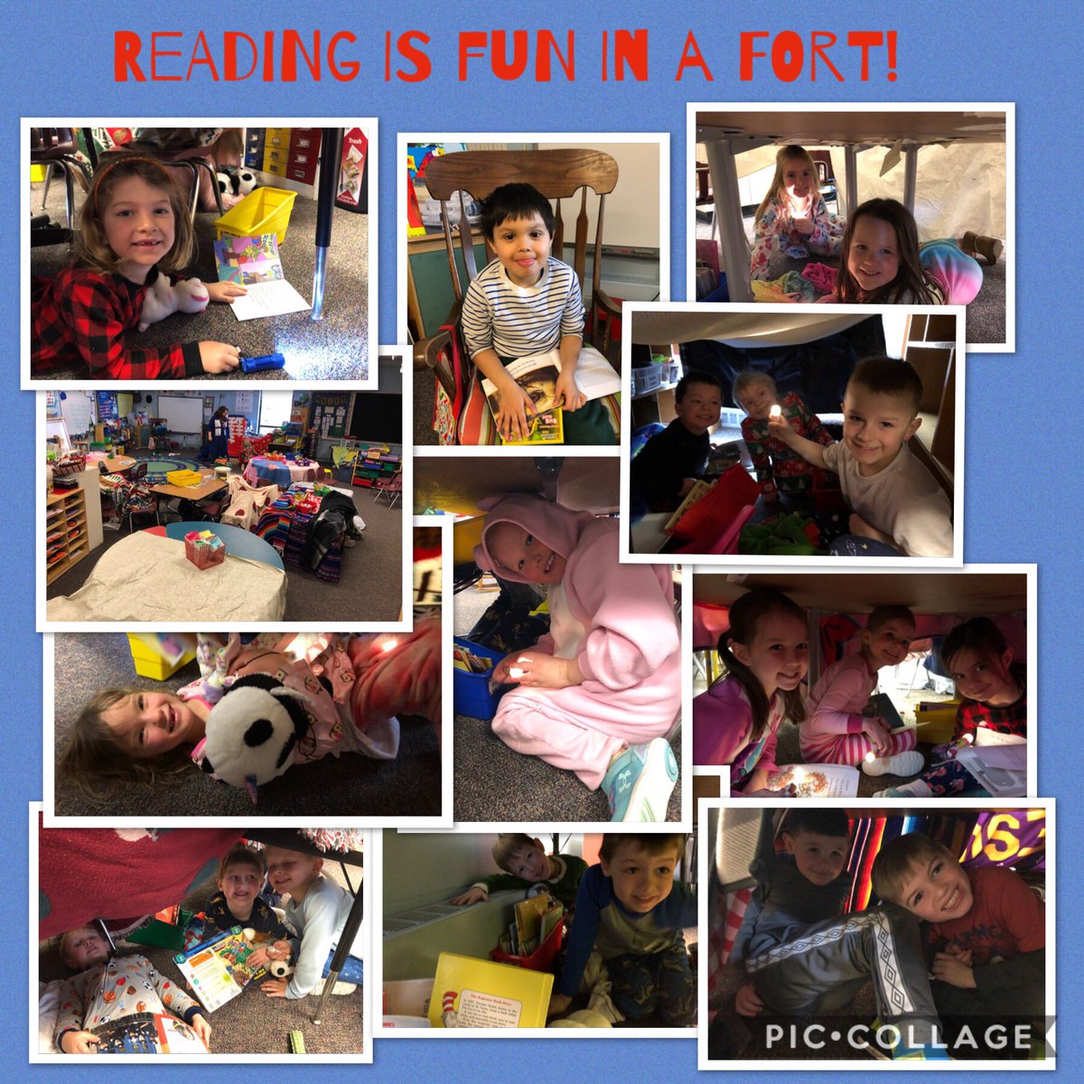 jillthemouse's tweet photo. We love to read in a fort! 
Read-a-Thon 2019 @HTPrimary https://t.co/XJcf9UxYFs