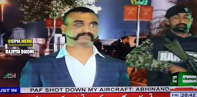 abzenith21's tweet photo. Went inside the enemy territory like a Lion &amp; comes out of it too like a Lion.

What a HERO!!! INDIAN HERO🇮🇳

 #WelcomeHomeAbhinandan
#AbhinandanReturns https://t.co/3PIBl2rTst