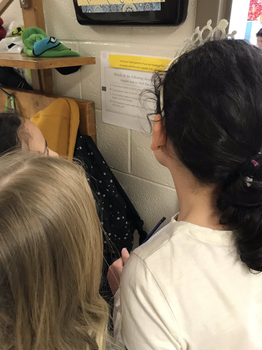 MMcEachenTVDSB's tweet image. My students had to search for their questions about mean, median and mode this morning. They complained about all the stairs! #movement #mathhunt @RickHansentvdsb