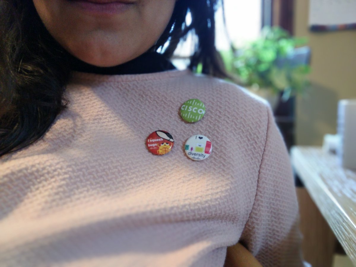 ChamitaTech's tweet photo. Just got samples of some of our @WiCySorg 2019 swag and so pumped for conference! Here is to the women in #infosec who #squashbugs #♥️diversity and #securetomorrowtogether #WeAreCisco https://t.co/Qv41106lBb