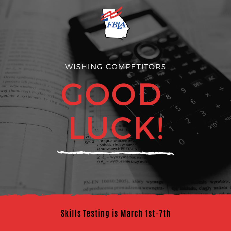 Best of luck to our SLC online testing competitors from now until March 7. Will you qualify for the chance to compete on the big stage in San Antonio?