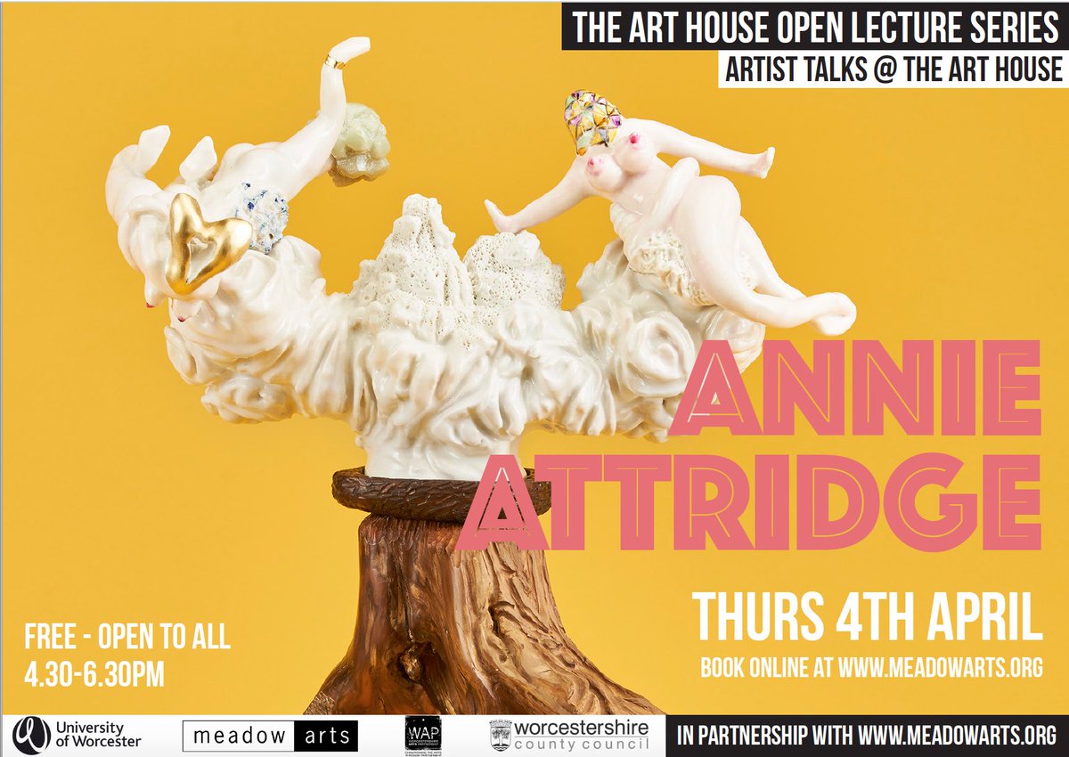 UoWFineArt's tweet photo. Then... Annie Attridge #openlectureseries with @MeadowArts ๐ at @worcester_uni Art House #worcester #artisttalks OPEN TO ALL & FREE TO ATTEND #datesforthediary @worcsarts https://t.co/OUzikKGF83