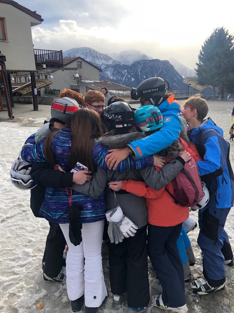 EiriasPe's tweet photo. Final day of skiing and I’m sure all the parents will be delighted to know that all of our skiers are safely down the mountain. #allinonepiece @Eirias https://t.co/Xxgf3X4wRa