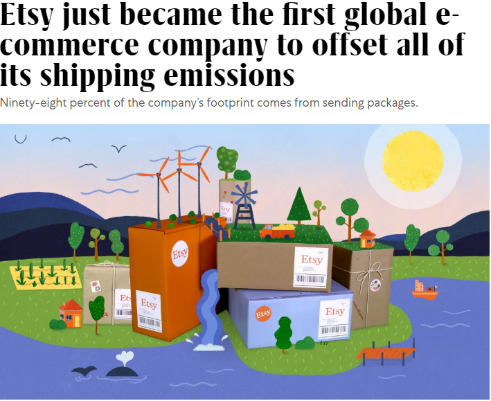NYClimate's tweet photo. Our Carbon Challenge partner, @Etsy, is the first global e-commerce marketplace to commit to offset 100% of emissions from shipping. We’re proud to work with partners like Etsy to reduce emissions throughout New York City and the world. Learn more at https://t.co/rtcWdHOTL5 https://t.co/EQwZpuWqgB