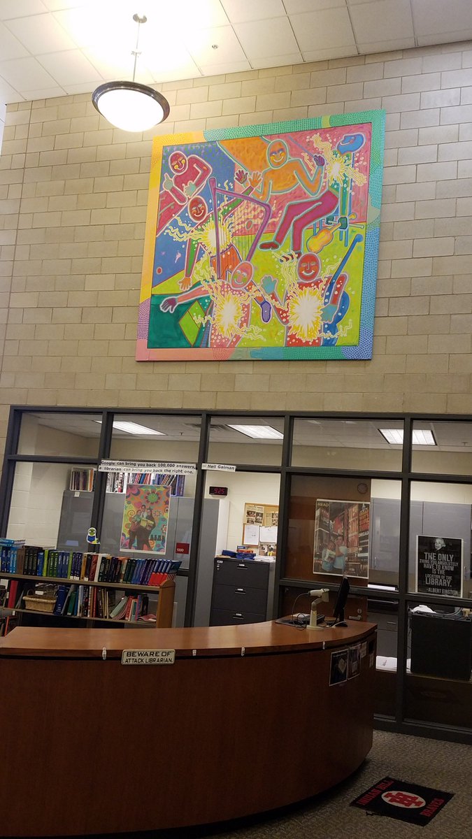VickyMReads's tweet photo. Glorious artwork now in the #IHHSLearningCommons! Thank you, Josh Robertson and Old World Restoration @IHHSPrincipal @IHSchools #IHPromise https://t.co/NK7Q9dXX5o