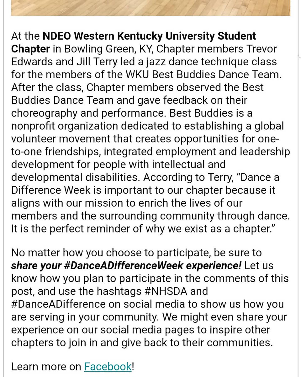 WKUDanceprogram's tweet photo. Dancers doing great things on the hill! The WKU student chapter of NDEO being featured on the national organization's website for #DanceADifferenceWeek Truly Creating Thinking Artists! https://t.co/vUDfohX8Zs
@caboni @WKUTheatreDance @WKUPcal #danceonthehill #wkudanceprogram https://t.co/nJq2Ooo05w