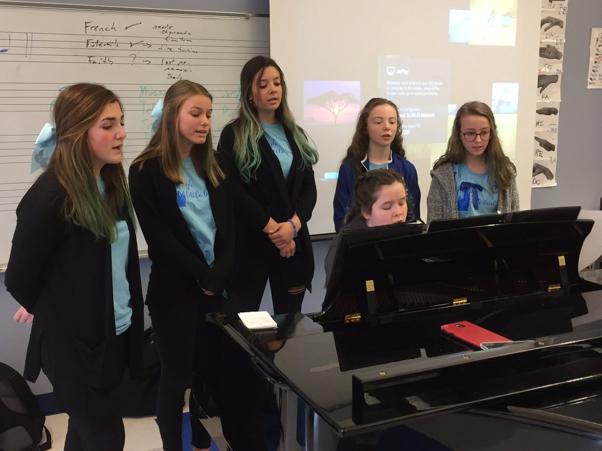 HighlandsChoir's tweet photo. It’s been so rewarding working with these amazing students as they sing an original composition by Grace Shuley for Lilliana. So powerful and heartfelt. 💙 #FlyHighLittleBird - JY https://t.co/C6SqUwBLhs