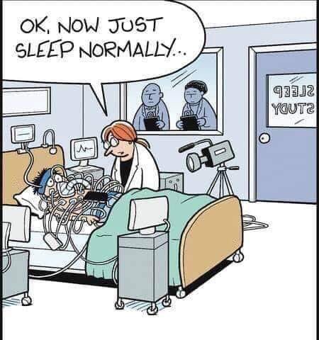 Drowzle on Twitter: "Have you ever experienced a sleep study? If so, you'll  quickly recognize that this cartoon isn't too far from the truth!  #SleepWell #osa #CPAP… https://t.co/fQhTGrIqkb"