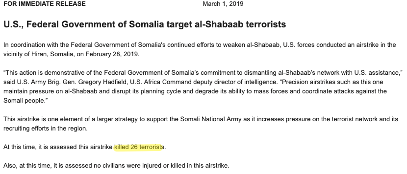 Meanwhile in Somalia - 26 KIA