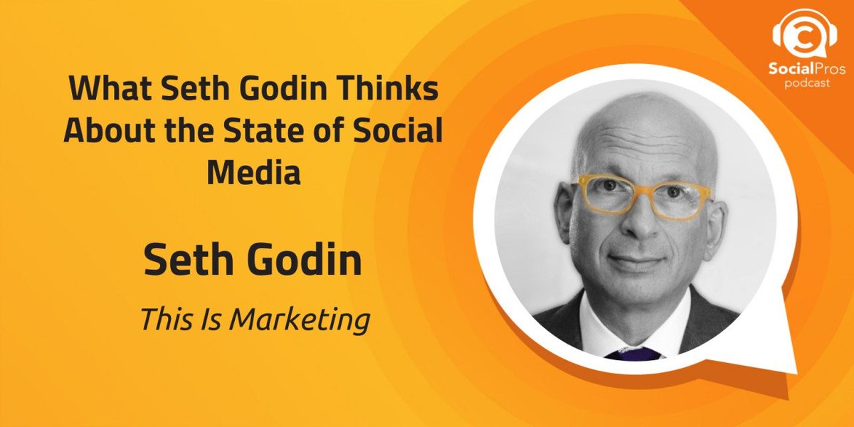 One of the most dynamic and interesting conversations in my 9 years as a podcaster!

Fired up. 🔥 This week on Social Pros, the legendary <a href="/ThisIsSethsBlog/">Seth Godin</a> told all the truths about the state of #socialmedia.

Go to SocialPros dot com or look for Social Pros wherever you listen.