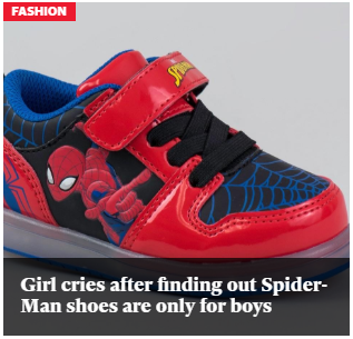 fawcettsociety's tweet photo. It’s 2019. But little boys are still being bullied for wearing nail polish, &amp; girls told superhero shoes aren't for them. We're launching a campaign to tackle stereotypes &amp; we want to hear from you. What gender stereotypes did you face growing up? Tell us: https://t.co/hFfMxsbldb https://t.co/DGgbf3vmZF