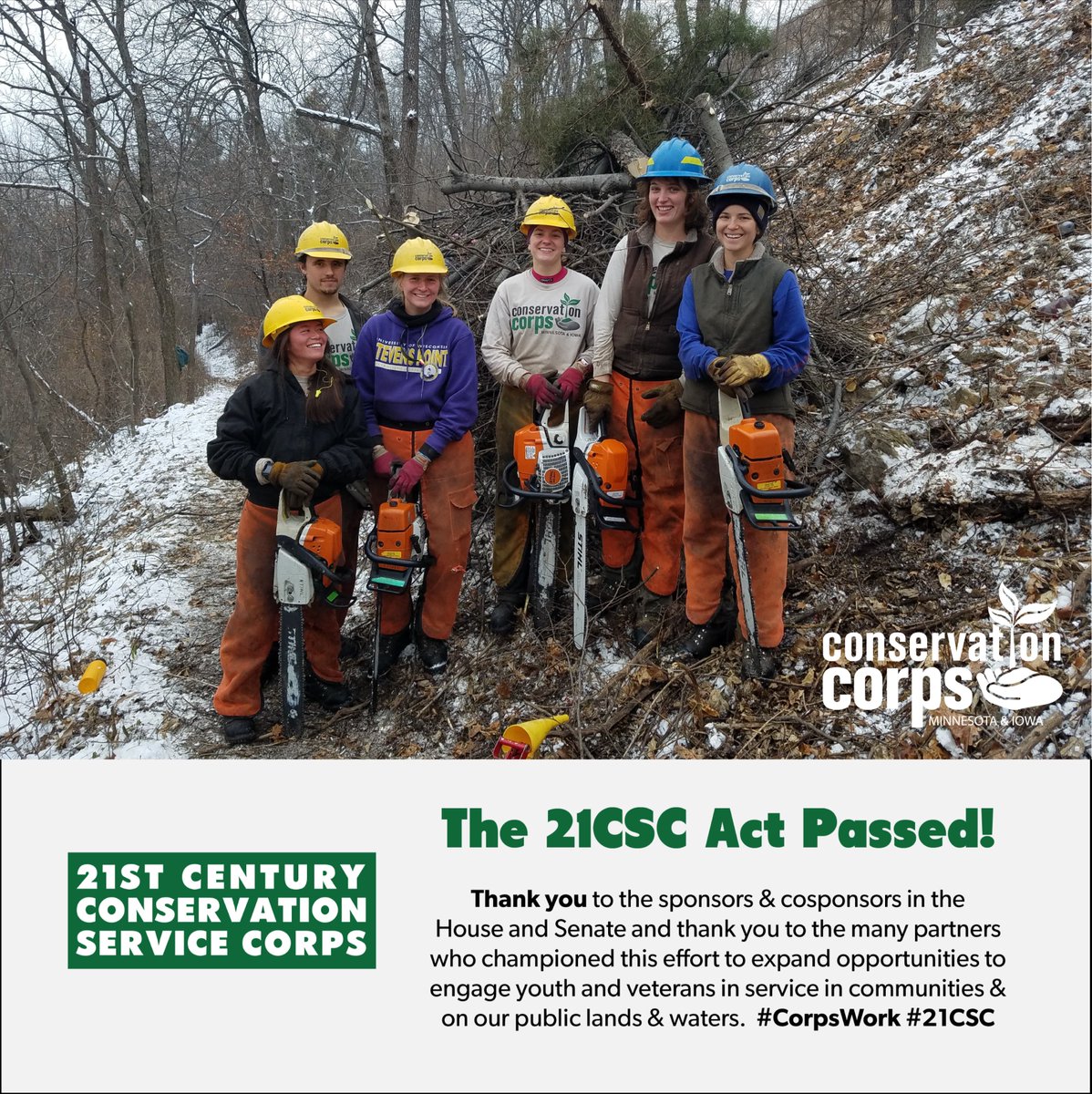 conservcorps's tweet image. Thank you @RepCindyAxne @RepFinkenauer @daveloebsack @SenJoniErnst @ChuckGrassley for your support of #LandsPackage2019 &amp;amp; #21CSC Act. We’re excited to engage more young ppl in #nationalservice on #publiclands &amp;amp; in Iowa communities #CorpsWork @TheCorpsNetwork