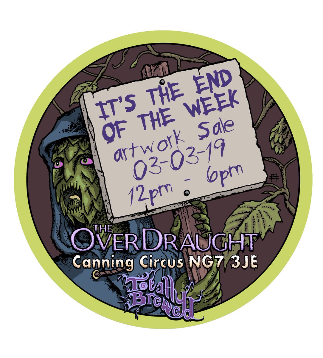Happening this Sunday 3rd March <a href="/totallyoverdrau/">The OverDraught</a>. If you're on the Nottingham Stout &amp; Porter Stroll you'll get to see a giant Papa Jangles plus a ton of art prints/originals and t-shirts. See you there!