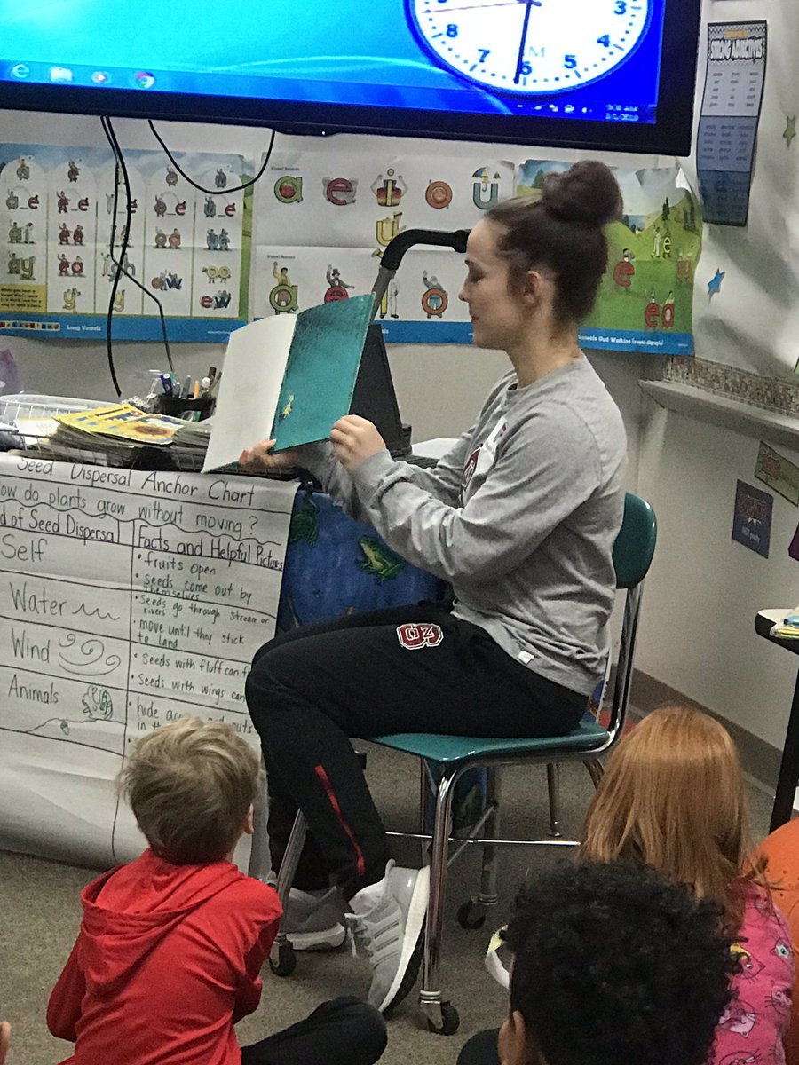 RamAggie1's tweet photo. Thanks to @Maggie_Tamburro for reading to us today! @TimberDriveES @NCState #TimberMTAC #StrengtheningOurPACKTogether https://t.co/09hkkszvy3
