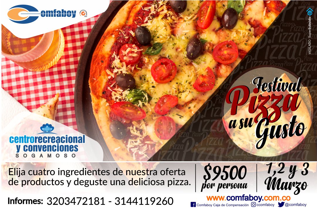 Comfaboy on Twitter Llega el Festival de Pizza a tu gusto