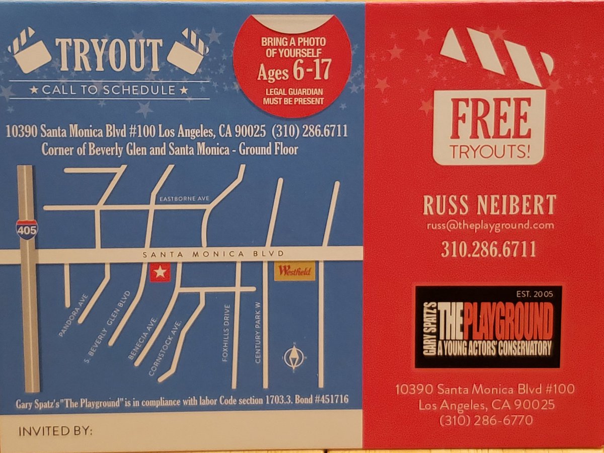 AAMPRussNeibert's tweet photo. Happening in #LosAngeles this weekend!! #OnCameraActingSchool #Kids #Teens #Tryout #Audition #AppointmentRequired #CallNow Ask for Russ!! https://t.co/15Y1GNHg0P