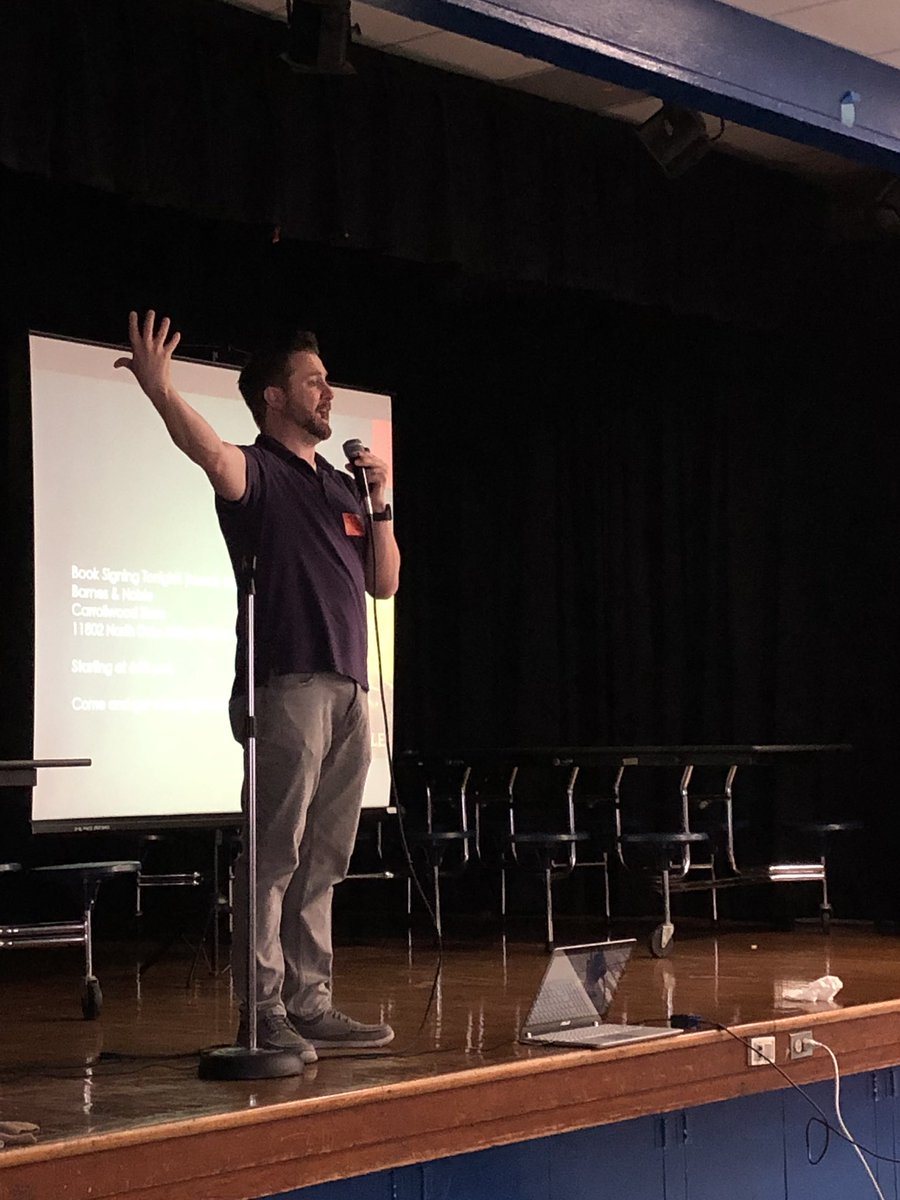 @CitrusParkES had the privilege of hosting author Frank Cole! He kept the students engaged the entire time  and inspired them to be weird, read, observe their world, and believe! #potionmasters #embraceyourweird #hubofschool @franklcole