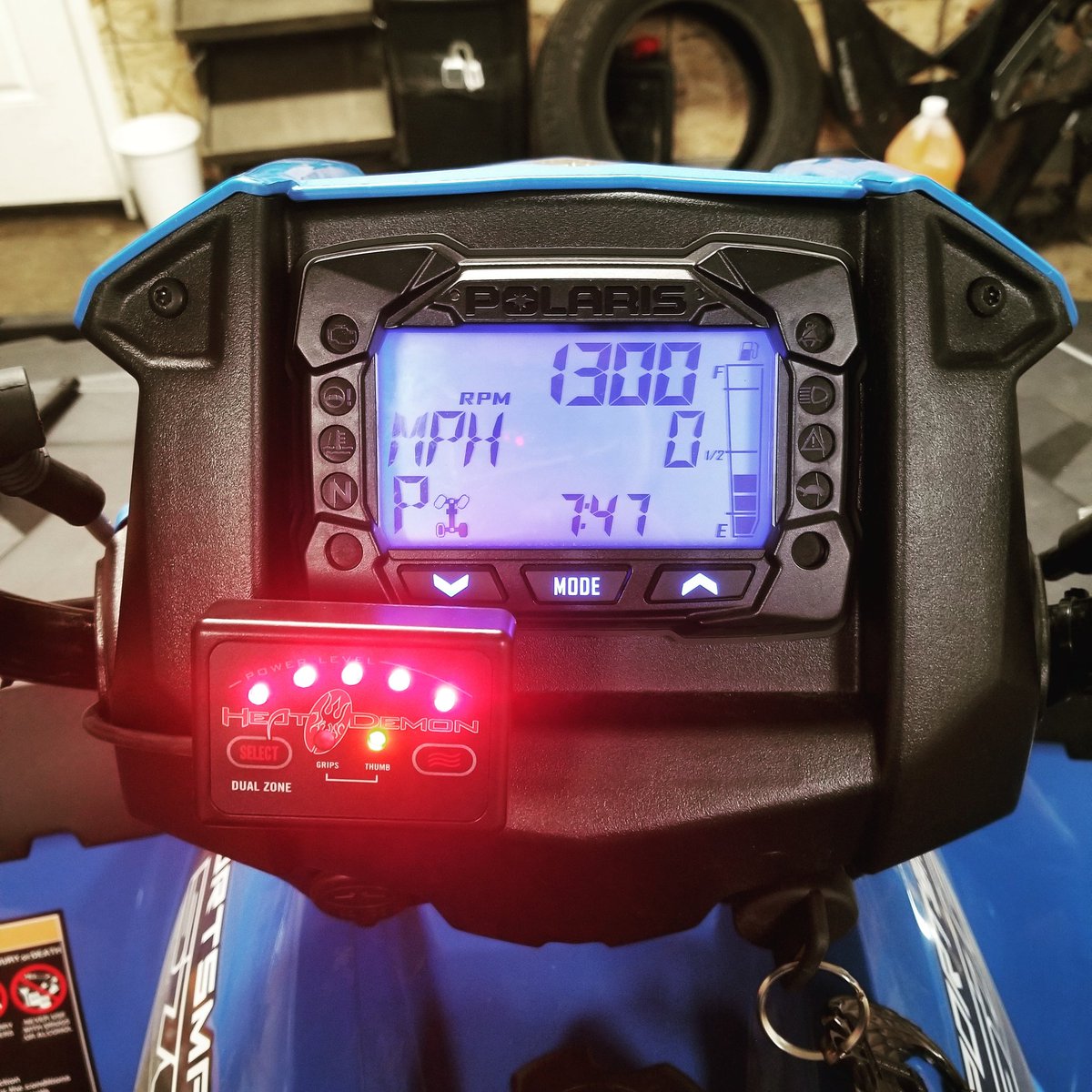 kriionix's tweet photo. Really love the Heat Demon Grips!! I would definitely recommend them to anyone, just installed them yesterday and it was pretty simple! #polaris #polarissportsman #atv #atvlife #offroad #winterbullshit #heatdemon #symtech #followme #fuckwinter https://t.co/gZ5IHF1hh0