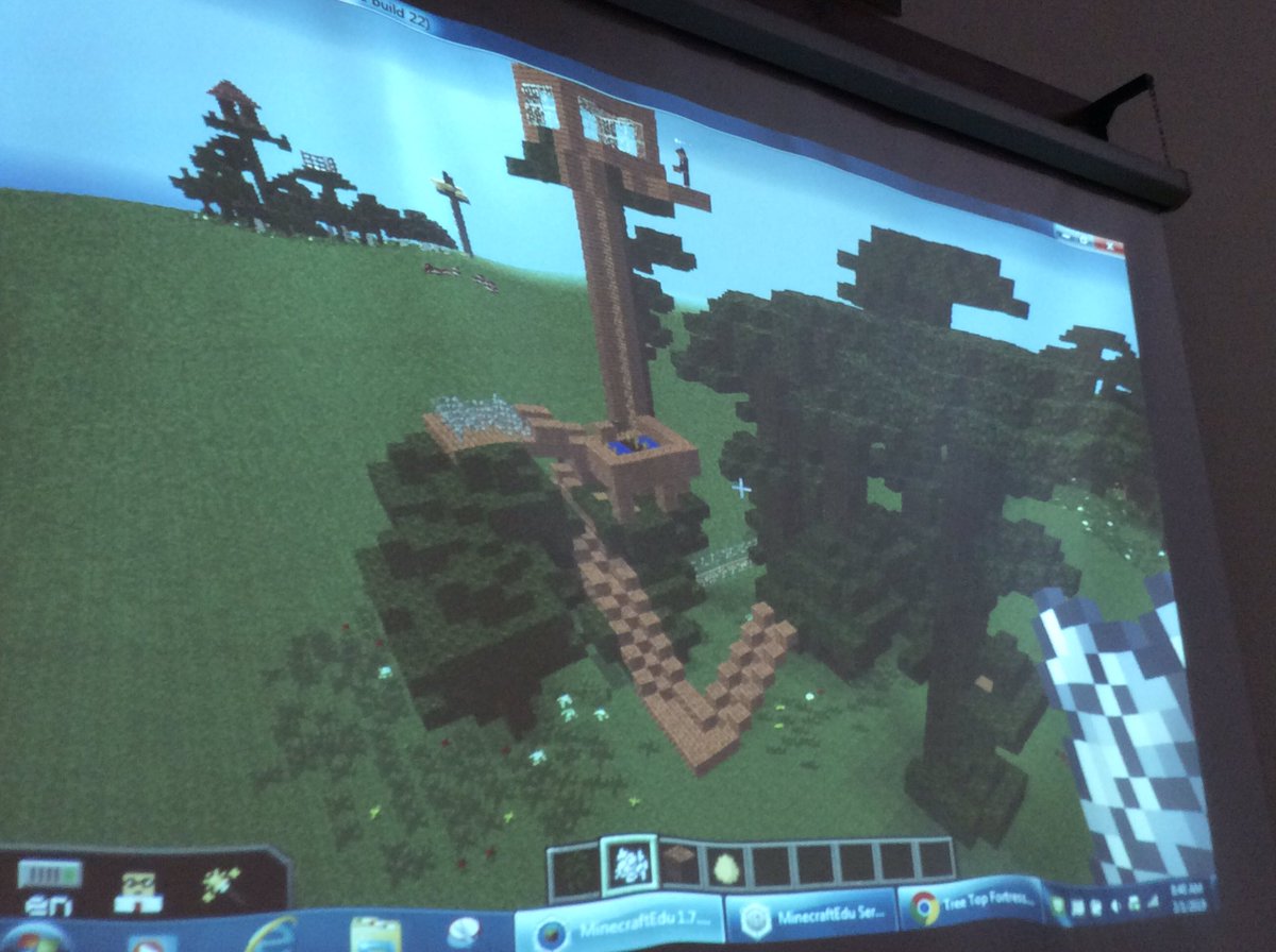 Caraway_ITS's tweet photo. #CarawayAcademy #MinecraftEdu students are designing an #Ewok inspired treetop village. @CarawayElem @RRISDTech @RoundRockISD #collaboration #liveinthetrees https://t.co/vJAJzZ7R9G