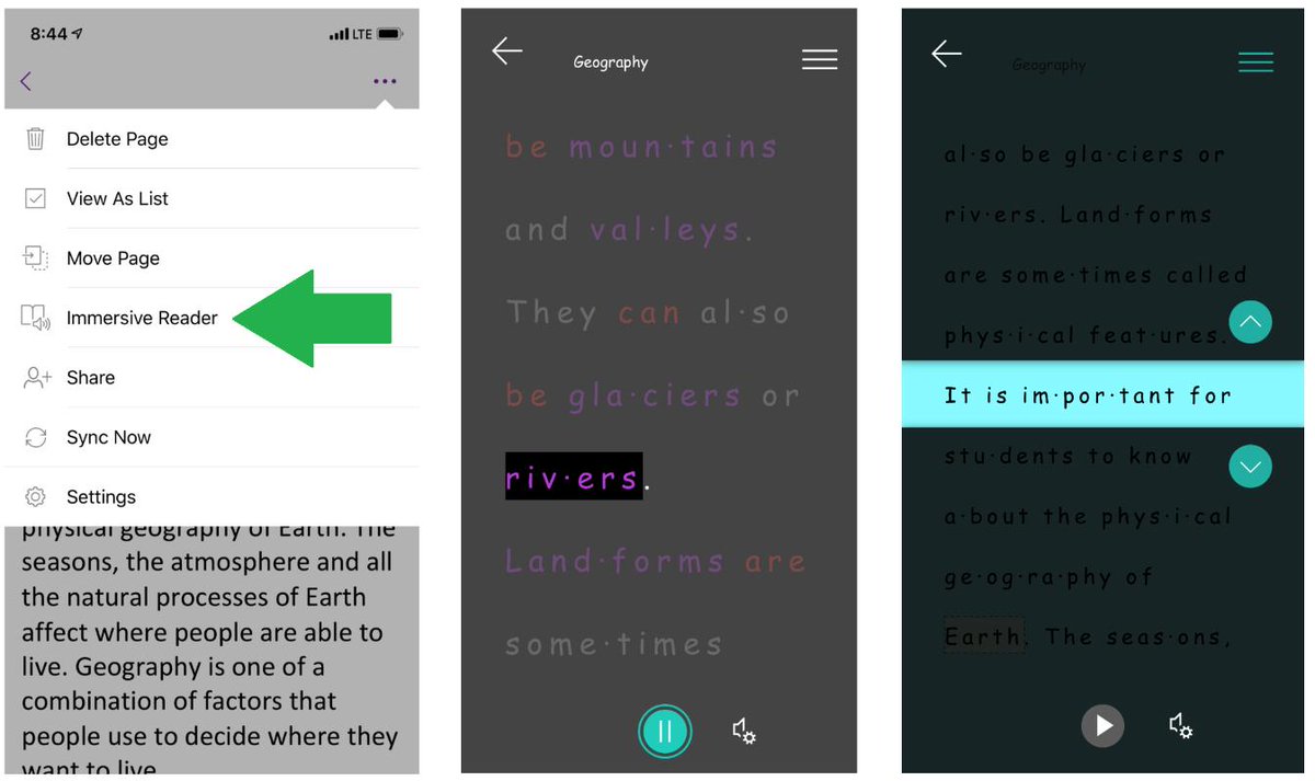 mtholfsen's tweet photo. NEW! Immersive Reader for #OneNote iPhone 👀 is starting to roll out!  Everything works 💯 Read Aloud, Syllables, Parts of Speech, Line Focus, Translate, Picture Dictionary.  50% rolled out, soon 100% #edtech #mieexpert #dyslexia #accessibility #AssistiveTech #MicrosoftEDU

. https://t.co/WL8iyrrh4p