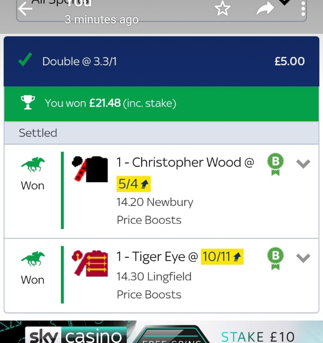 Ne20Tips's tweet image. NAP LANDED ASWELL AS THIS DOUBLE!!! FORM IS HOT TODAY!!! 💥🐎