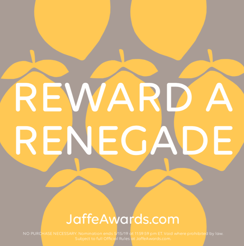 CatherinesPlus's tweet photo. Do you know an everyday hero changing the lives of others? Nominate them today for the chance for their organization to win $100,000 for its program. #JaffeAwards @JaffeAwards. Subj. to rules at: https://t.co/tYV3RQBuyZ https://t.co/Py4csmdMbm