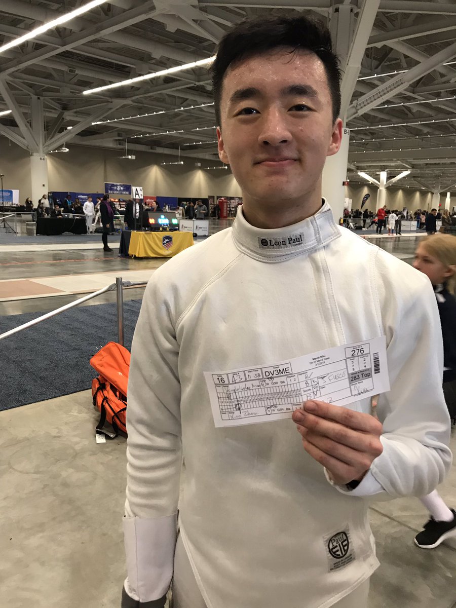 Luca Xiao in the 8 at D3 March NAC!  Let’s go! 👏🏻👏🏻🤺🦅💪🏻