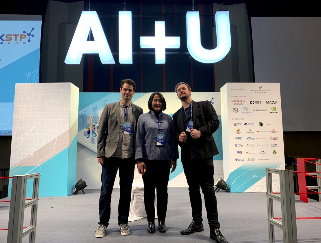 neuromation_io's tweet photo. The #Neuromation Team on tour in Hong Kong this week. Feeling honored to have been invited by the HKSTP team to exhibit at this year's #AI+U event. Big shout out to organizers and special thanks to Dr. Crystal Fok and Dr. Maggie Mai. https://t.co/szLxaaJ1VM