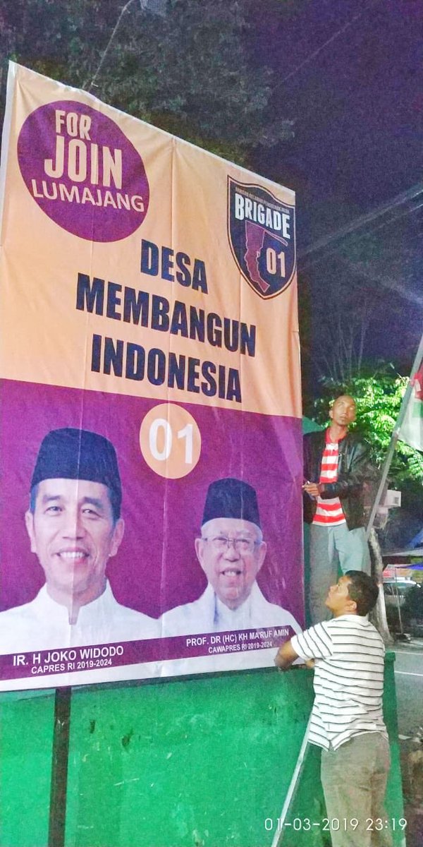 Terus bergerak...
#LumajangMenangkanJokowi
#01JokowiAmin

<a href="/jokowi/">Joko Widodo</a> <a href="/KHMarufAmin_/">K.H. Ma’ruf Amin</a> <a href="/cakimiNOW/">A Muhaimin Iskandar</a> <a href="/thoriqul_haq/">CAK THORIQ</a> @Supri_jatim <a href="/KhobirCong/">Cong Khobir</a>