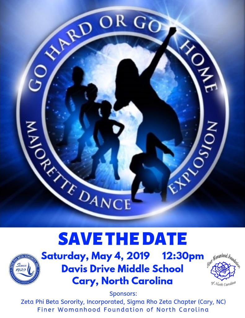 CaryZetas's tweet photo. MARK YOUR CALENDAR!!! The 2019 Majorette Dance Explosion is happening Saturday, May 4th! Act now to secure your sponsorship! #MDE2019 #StandBattle #CaryZetas https://t.co/UCAXtozYeW