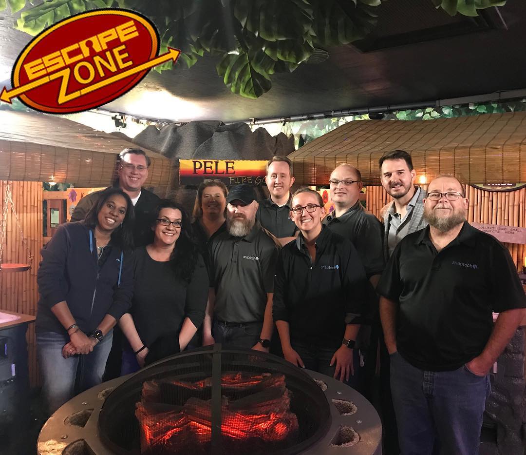 SnapTechIT's tweet photo. Although they worked together all the way to the end, our Phoenix office had the same outcome as our SF office in #EscapeZone … they didn't make it out! Do you think our Atlanta office had any better luck? #SnapTechIT https://t.co/OhdYExcsQc