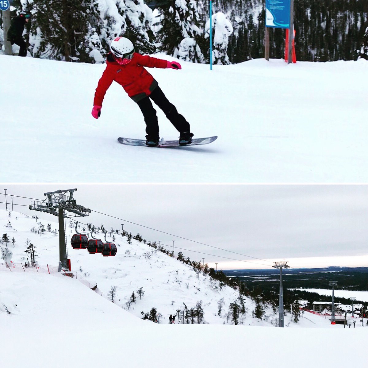 NRanimaa's tweet photo. #Village2valley and back again 😃🏂⛷ #tailpress #snowboarding #ruka #rukakuusamo #kuusamo #winter #snow #rukapark #wintervacation #myprecious https://t.co/Nguetjov7p