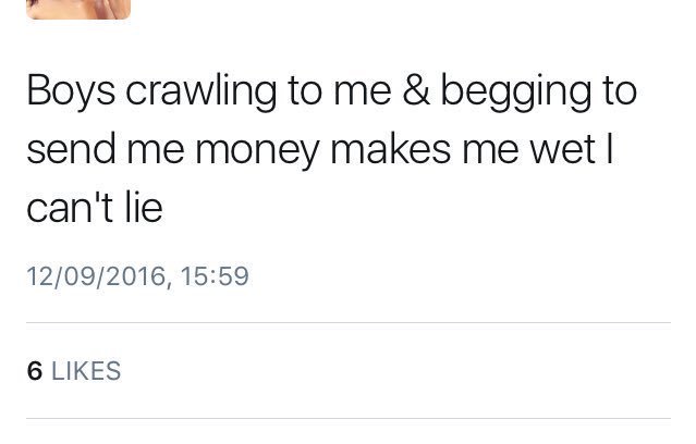 babyraylene1's tweet photo. #horny #money #wet #payme #paypal #paypig #findom #panties #yeg #boys #sissy #begging in a mood, wer and horny pay me to see 😏😏 https://t.co/I7QwAUYhe3