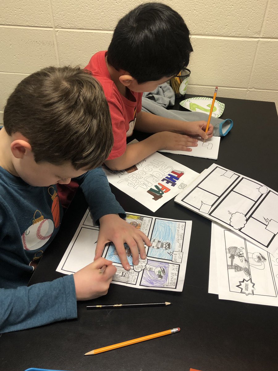 CreevyLRT's tweet photo. Our Hoover 3rd graders are LOVING Comic Book Club! https://t.co/wplFLK8y27