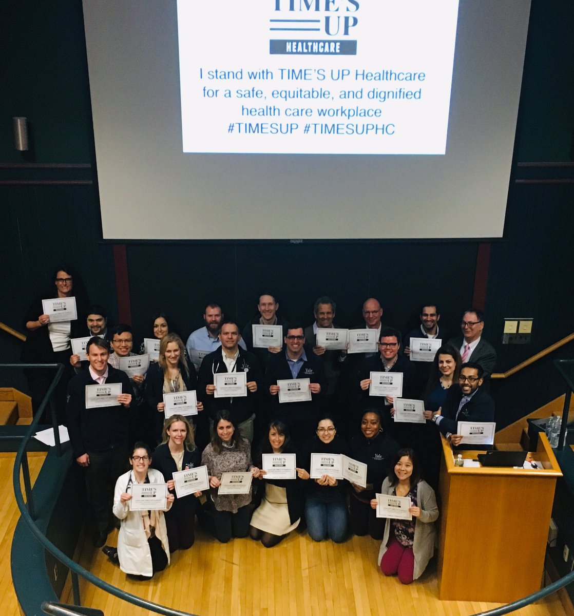 The @YalePCCSM section supporting #TimesUpHealhcare!! #TimesUP #researchretreat