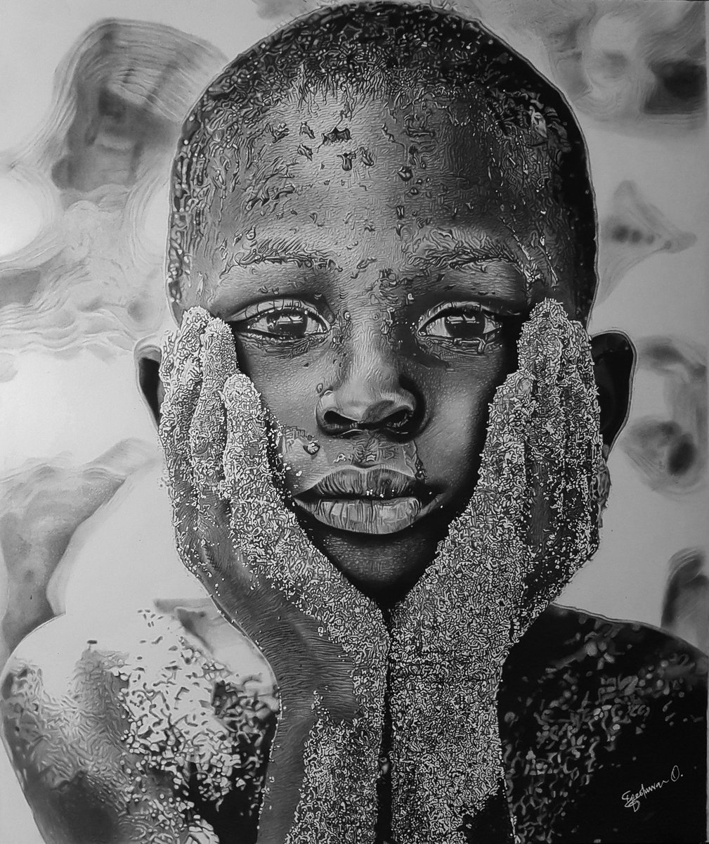 feoluwart's tweet image. Hello #drawingwhileblack My name is Ifeoluwa, I am a portrait hyperrealism artist from Nigeria.  I use graphite and charcoal to create my works. These are my most recent drawings. Kindly like and retweet.