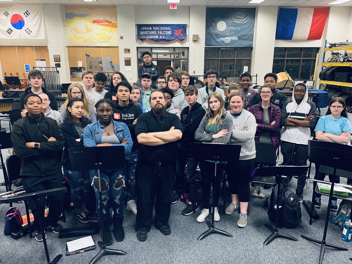 Mr. Hathcock, band director, was named our February SOAR Teacher of the Month. Not only is he the director of the award-winning <a href="/jordanregiment/">Jordan Regiment</a>, he is also passionate about supporting social, emotional needs of students and faculty. <a href="/DurhamPublicSch/">Durham Public Schools</a>