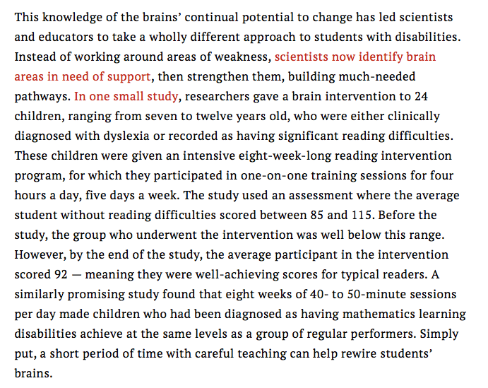 PaulMorganPhD's tweet image. A new @TIME opinion by @joboaler on &quot;a better way to teach students with learning disabilities.&quot; By my reading, this is the key research-based paragraph about what such instruction might involve. time.com/5539300/learni…. Growth mindset and avoiding &quot;labels&quot; also mentioned.