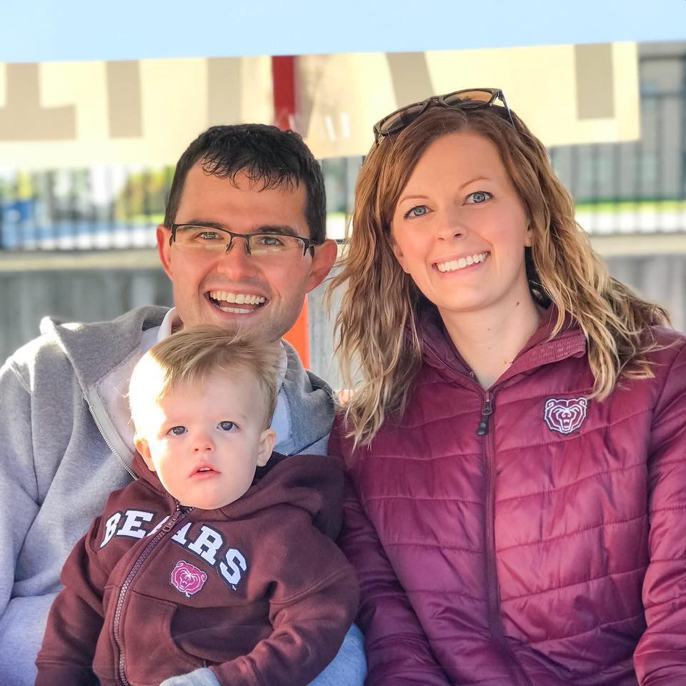 maroonation's tweet photo. Happy BearWear Friday!

If you haven't met @z_swartz and his wife Lindsey you haven't been on campus. They love sharing their @MissouriState pride with their Bear cub, Jack. https://t.co/C0JqlcvqFo