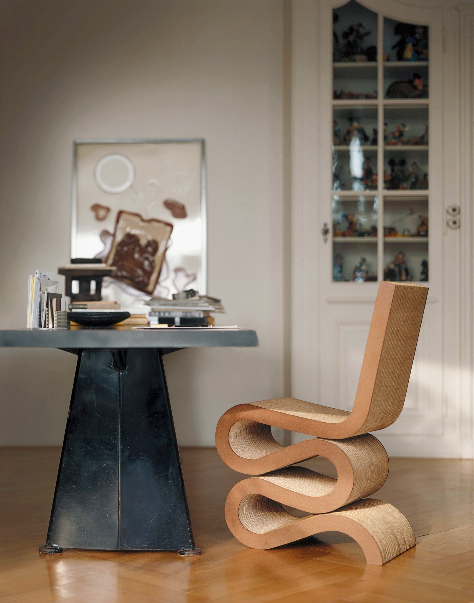 シュトラ 未使用 Vitra Wiggle Side Chair (キズ、汚れあり)