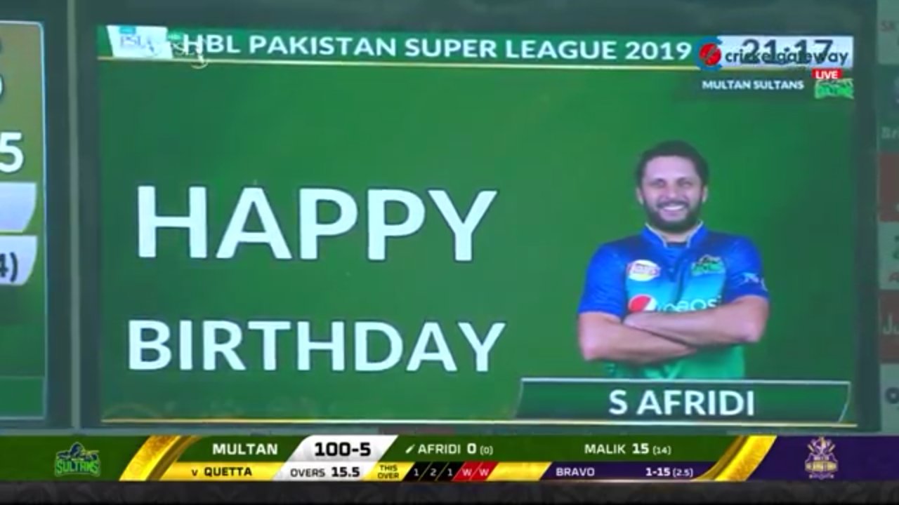 Happy Birthday Shahid Afridi  