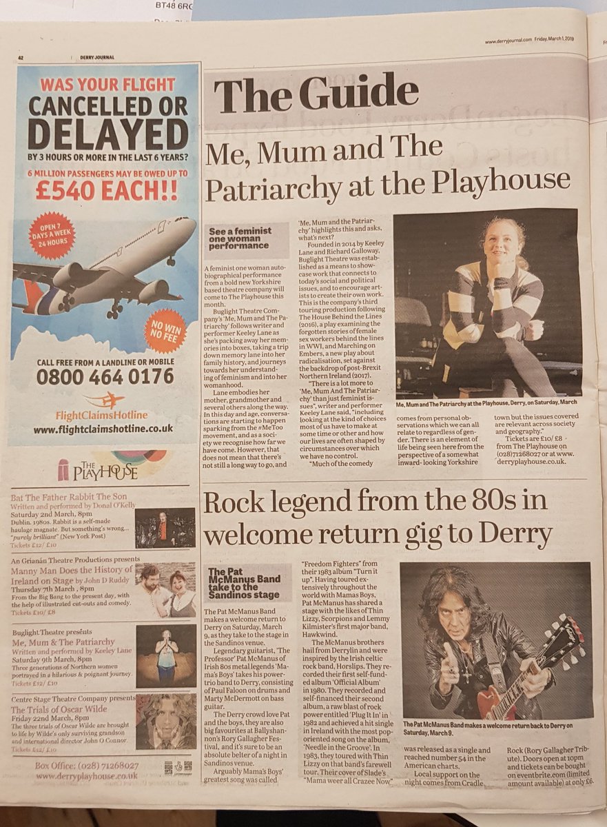Nice little write up here for our performance <a href="/PlayhouseDerry/">DerryPlayhouse</a> @BugLightTheatre <a href="/MeMumPatriarchy/">MeMum&ThePatriarchy</a>