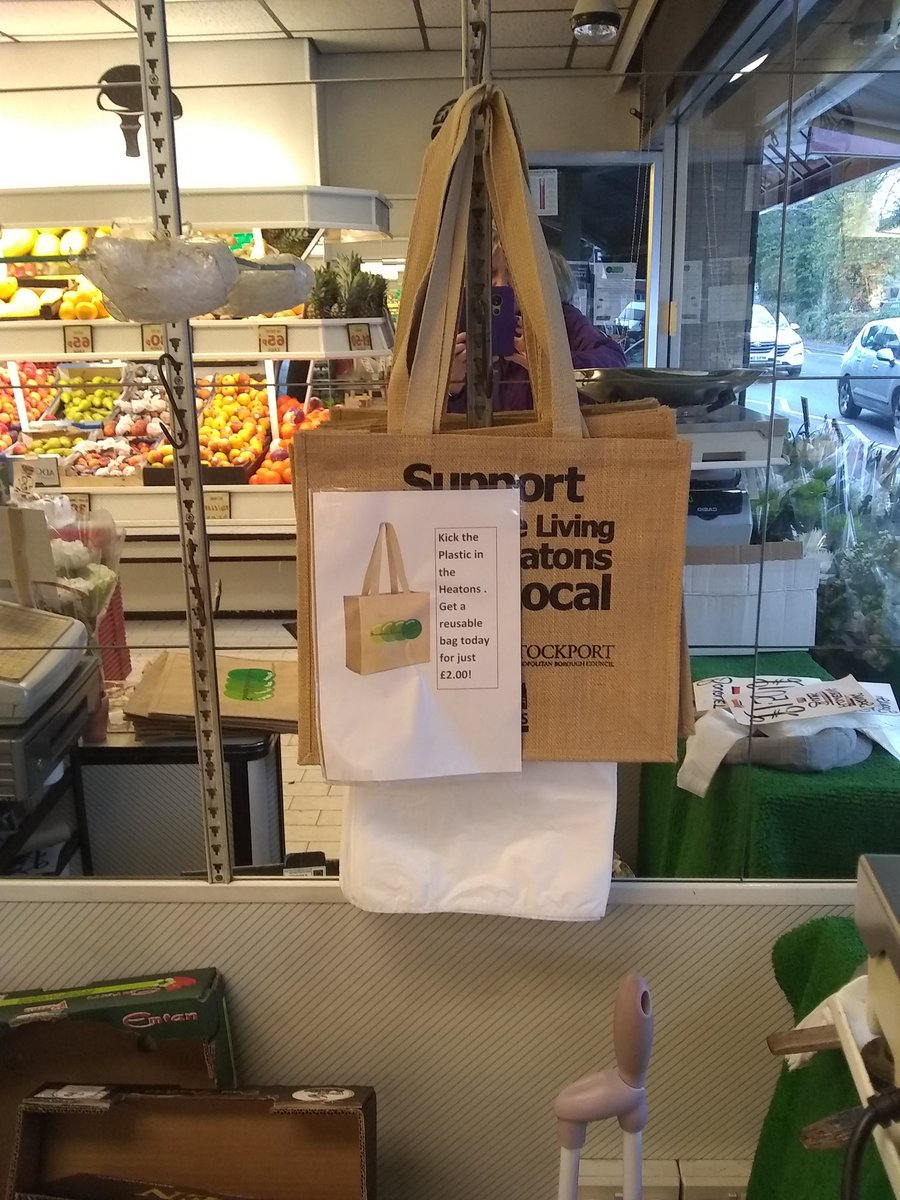 <a href="/slheatons/">slheatons</a> hurry up and get one of the iconic SLH bags that can be used time after time. From Unwins the greengrocers on Heaton Moor Road at just £2.00 each. #KickThePlastic
