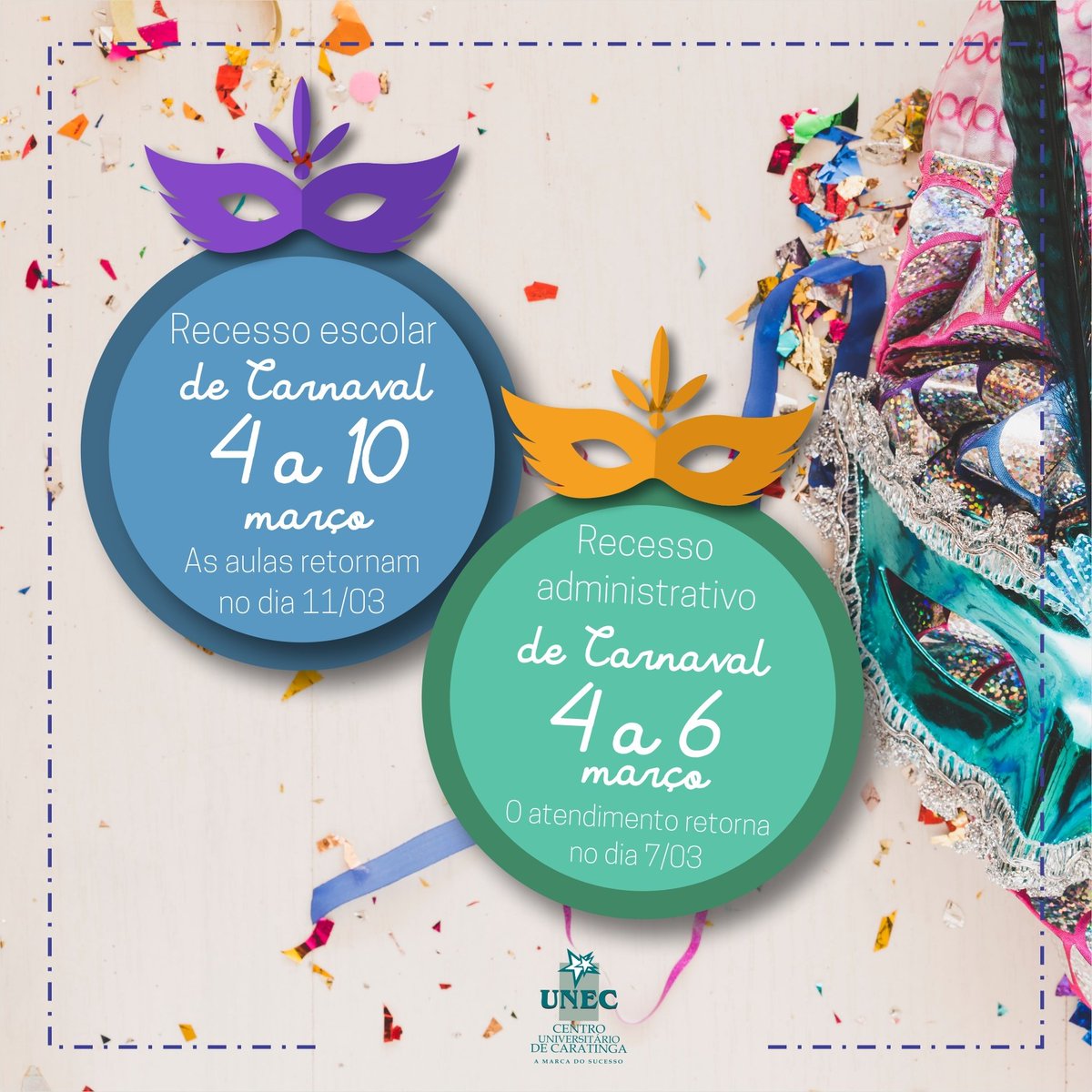 caratingaunec's tweet photo. Atenção!    🔛🎉🎉🎉

#sejaunec #somosunec #unecnasredes https://t.co/3HfTr2kP2e