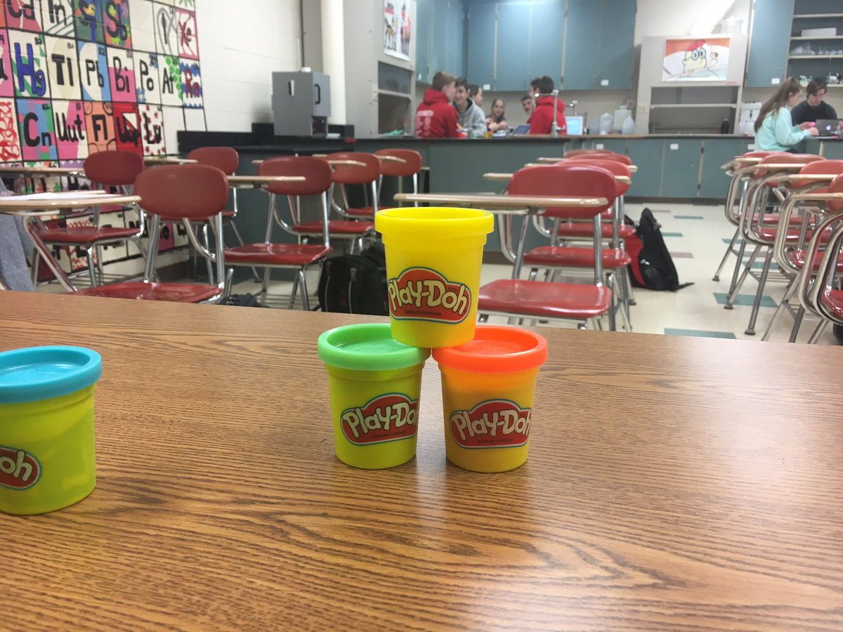 np_chemroan's tweet image. Problem solving, developing procedures and stoichiometry in Advanced Chemistry. Given a can of play-doh, how much would it cost to fill my entire room with play-doh? How many moles of play-doh are needed and how much would that weigh? #stoich #nphssciencerocks #NEWPALPROUD