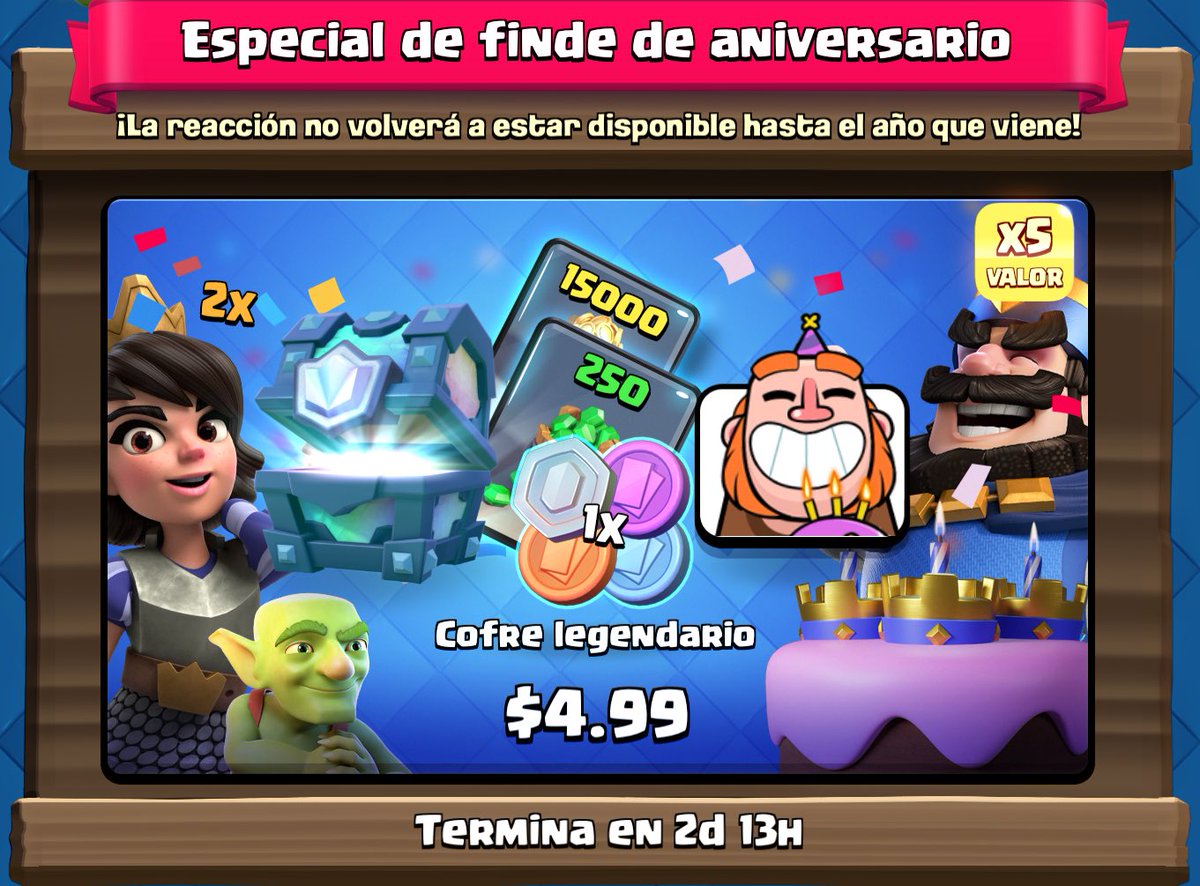 Tommy (@tommyconsta) on Twitter photo Sorteo de oferta x5‼️
2 cofres legendarios 💠, 15,000 de oro 🙀, 250 gemas 💎, Emote del gigante, 4 tokens 😏
Requisitos:
Seguirme: <a href="/TommyConstanti7/">Tommy Constantine</a>
RT & MG
Suerte!! Sorteo de oferta x5‼️
2 cofres legendarios 💠, 15,000 de oro 🙀, 250 gemas 💎, Emote del gigante, 4 tokens 😏
Requisitos:
Seguirme: <a href="/TommyConstanti7/">Tommy Constantine</a>
RT & MG
Suerte!!