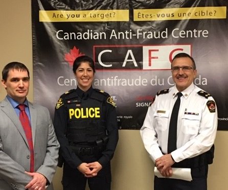 NorthBayPolice's tweet image. Recognize. Reject. Report. Deputy Chief Tod &amp;amp; members of the Canadian Anti-Fraud Centre kick off Fraud Prevention Month at our national fraud centre. Educate yourself this month so you don't become a victim! #knowfraud